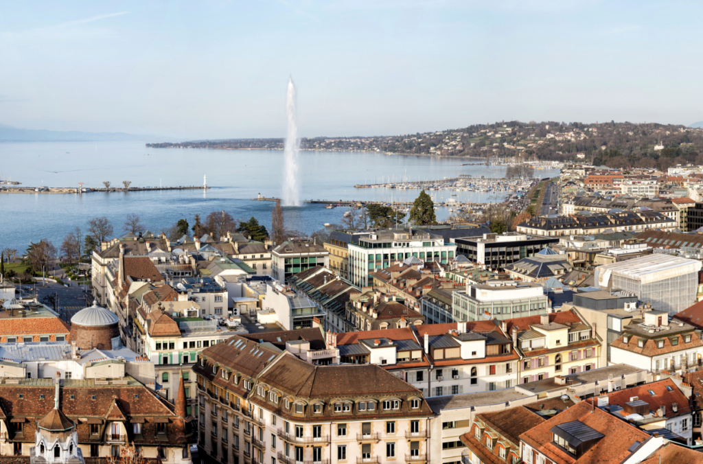 Genève en Suisse, le jet d'eau